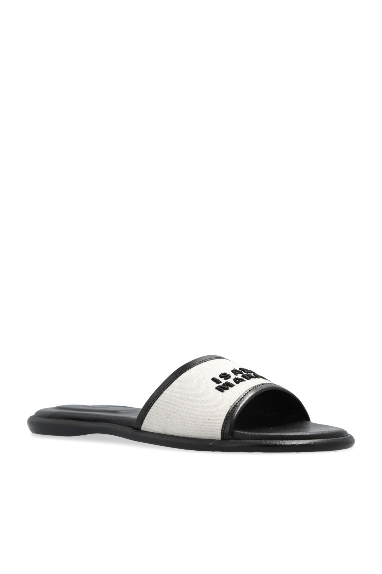 Cream 'Vikee' slides with logo Isabel Marant - Ous touch